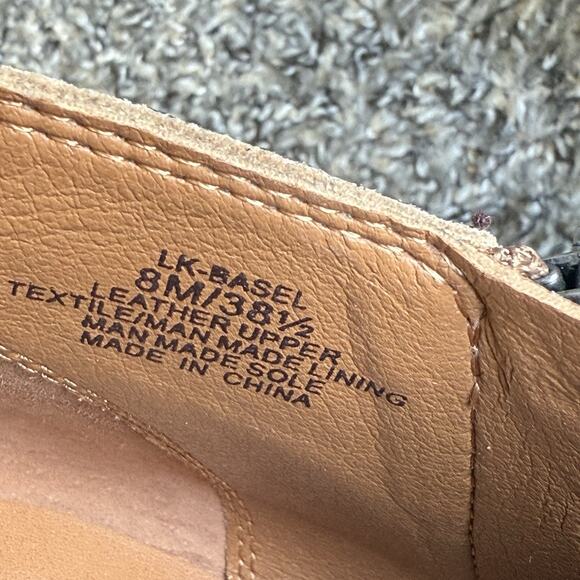 Lucky Brand Basel Ankle Boots Size 8 M Metallic Brown Snake Leather Zip New READ - Picture 9 of 11